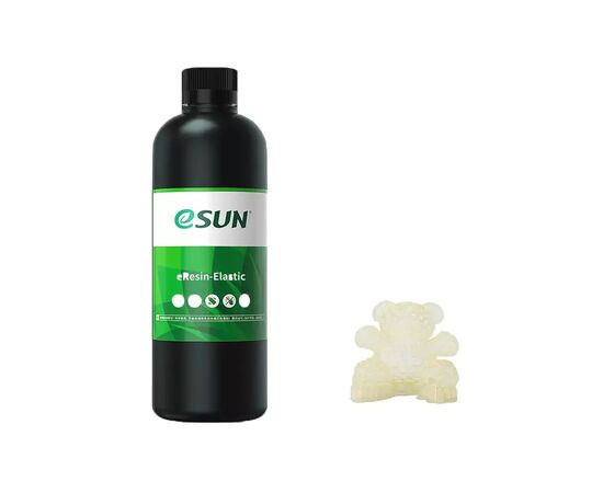 Фотополімерна смола eSUN Resin-Elastic Transparent Yellow 0,5kg (ERESIN-ELASTIC)