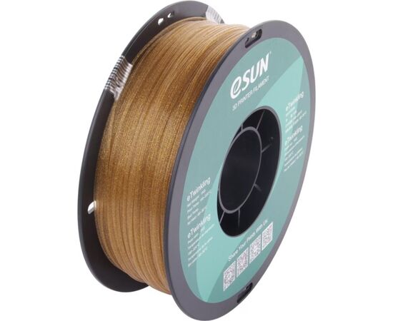 Пластик для 3D-принтера eSUN PLA eTwinkling 1кг, 1.75мм, GOLD (ETWINKLING175J1)