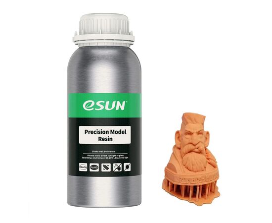 Фотополімерна смола eSUN Resin Precision UV/LCD Orange Red 0,5kg (PRECISION MODEL RESIN OR500G)