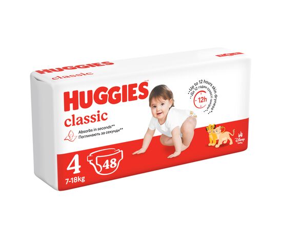 Подгузники Huggies Huggies Classic 4 (7-18 кг) Jumbo 48 шт (5029053586335), изображение 2