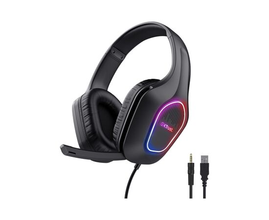 Наушники Trust GXT416 Zirox LED Black (25331), изображение 2