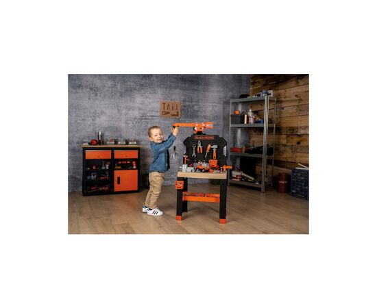 Игровой набор Smoby Блэк+Деккер. Профессиональная мастерская с подъемным краном и машинкой (7600360741), изображение 4