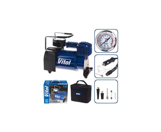 Автомобильный компрессор VITOL K-40 150psi/14Amp/37л (K-40), изображение 5