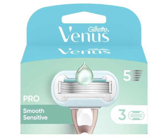Сменные кассеты Gillette Venus Pro Smooth Sensitive 3 шт. (8700216968928)