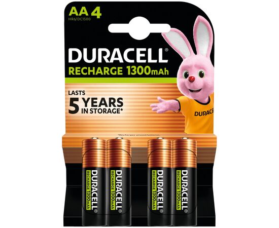 Акумулятор Duracell AA HR6 1300mAh * 4 (5007324), зображення 2