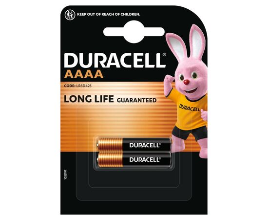 Батарейка AAAA спеціальна лужна LR8D425 1,5V, 2 шт. в упаковці Duracell (5007466), изображение 2