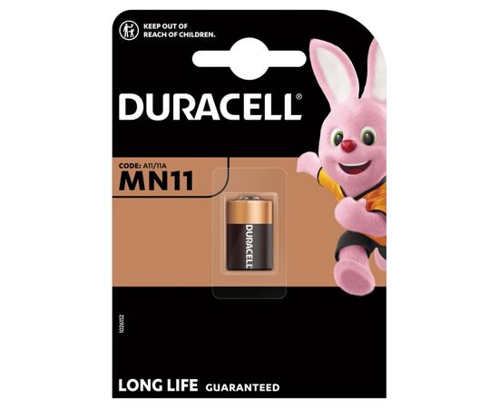 Батарейка MN11 6V спеціальна лужна, A11 / 11A, 1 шт. в упаковці Duracell (5007387), изображение 2