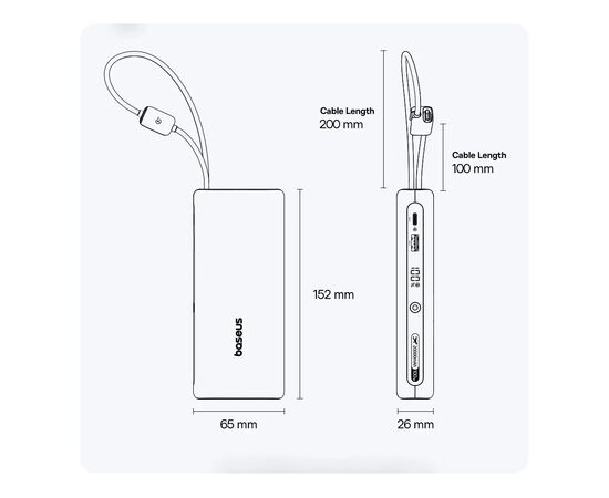Батарея универсальная Baseus 25000mAh EnerFill FC41 145W, PD/3.1, QC/4.0, Black (E0028H01), изображение 8