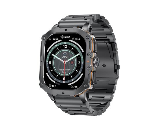 Смарт-годинник Gelius Tactical Heavy (GP-SW016) Black Chrome (2099901019097)