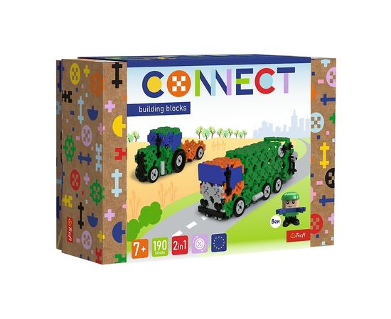 Конструктор Trefl Connect 2 в 1, 190 деталей (5900511619751)