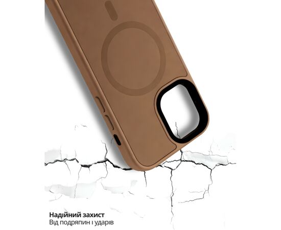 Чохол до мобільного телефона BeCover FIBRA ArcLine MagSafe Apple iPhone 17 Brown (715373), зображення 5