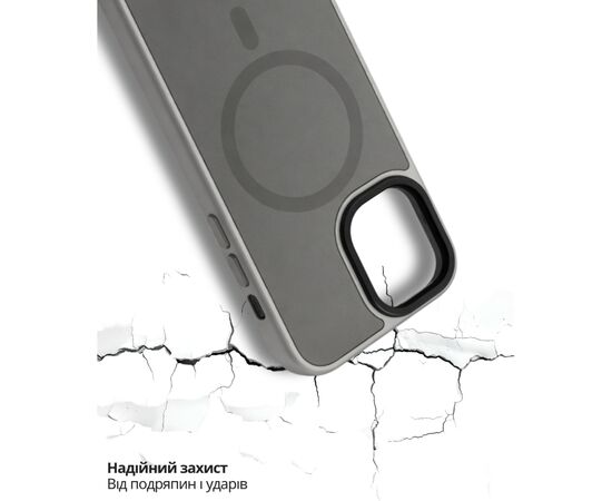 Чохол до мобільного телефона BeCover FIBRA ArcLine MagSafe Apple iPhone 17 Gray (715374), зображення 6