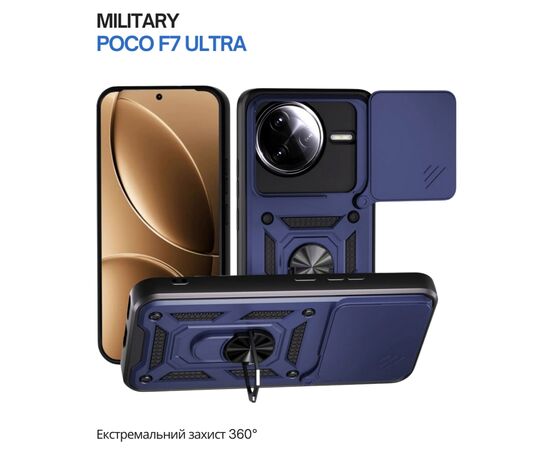 Чохол до мобільного телефона BeCover Military Poco F7 Ultra Blue (715401), зображення 5