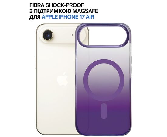 Чохол до мобільного телефона BeCover FIBRA Shock-Proof MagSafe Apple iPhone 17 Air Deep Purple (715453), зображення 4
