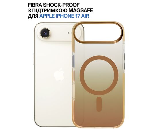 Чохол до мобільного телефона BeCover FIBRA Shock-Proof MagSafe Apple iPhone 17 Air Gold (715455), зображення 4