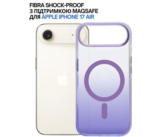 Чохол до мобільного телефона BeCover FIBRA Shock-Proof MagSafe Apple iPhone 17 Air Light Purple (715456), зображення 5