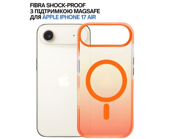 Чохол до мобільного телефона BeCover FIBRA Shock-Proof MagSafe Apple iPhone 17 Air Orange (715457), зображення 6
