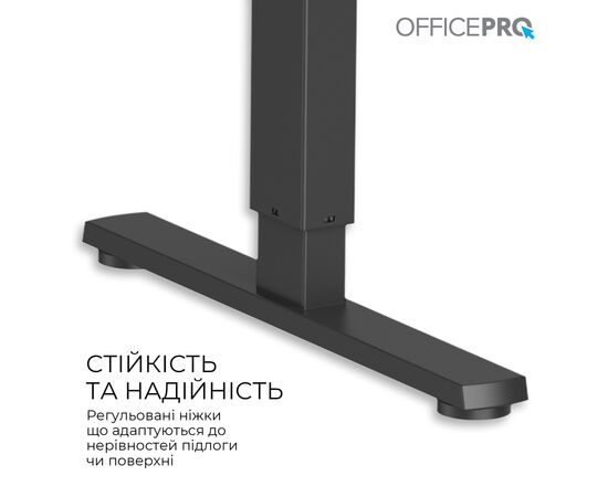 Компьютерный стол OfficePro ODE1470LW 1400 х 700 мм Light Wood/Black (ODE1470LW), изображение 6