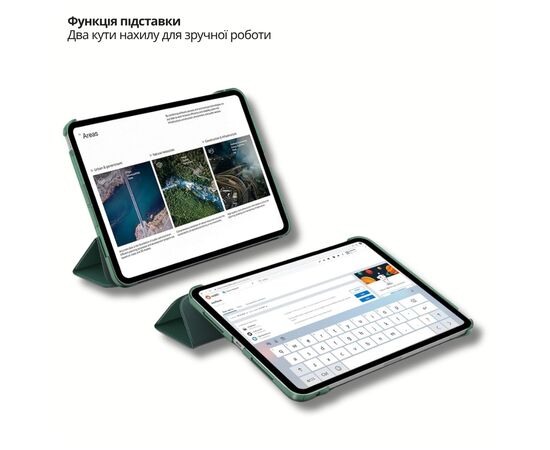 Чохол до планшета BeCover Tri Fold Hard Apple iPad Air 13" M4 2026 Dark Green (715334), зображення 3