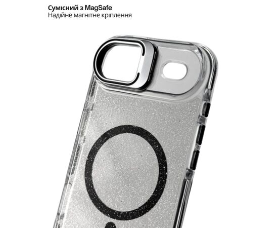 Чохол до мобільного телефона BeCover FIBRA Star Shine MagSafe Apple iPhone 17 Air Black (715418), зображення 4