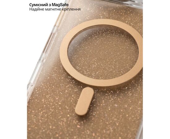 Чохол до мобільного телефона BeCover FIBRA Star Shine MagSafe Apple iPhone 17 Air Desert Gold (715419), зображення 5