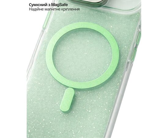 Чохол до мобільного телефона BeCover FIBRA Star Shine MagSafe Apple iPhone 17 Air Green (715420), зображення 5