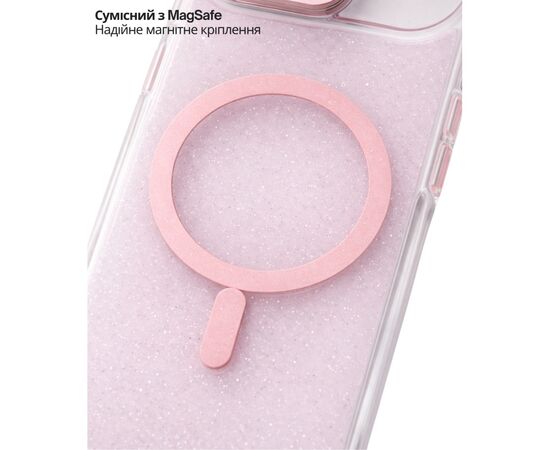 Чохол до мобільного телефона BeCover FIBRA Star Shine MagSafe Apple iPhone 17 Air Light Pink (715421), зображення 4