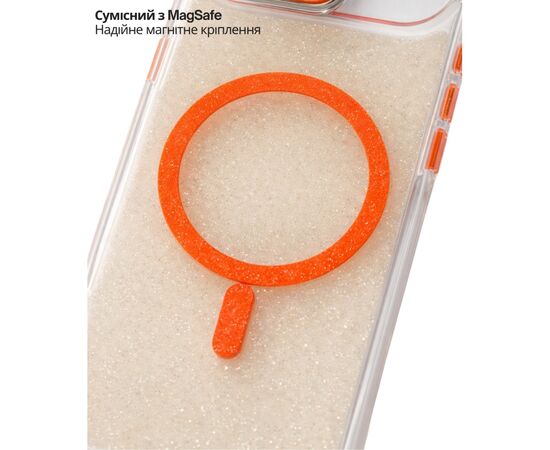 Чохол до мобільного телефона BeCover FIBRA Star Shine MagSafe Apple iPhone 17 Air Orange (715422), зображення 4