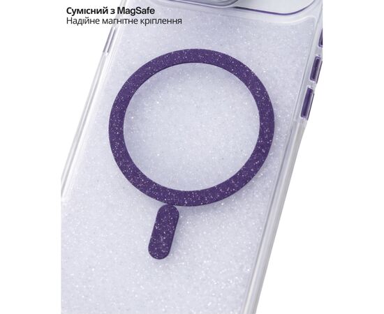 Чохол до мобільного телефона BeCover FIBRA Star Shine MagSafe Apple iPhone 17 Air Purple (715423), зображення 6