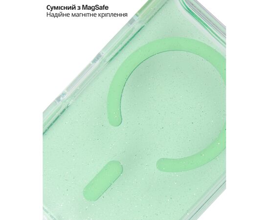 Чохол до мобільного телефона BeCover FIBRA Star Shine MagSafe Apple iPhone 17 Pro Green (715427), зображення 4