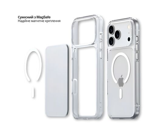 Чохол до мобільного телефона BeCover FIBRA Crystal MagSafe Apple iPhone 17 Pro Max (715370), зображення 3