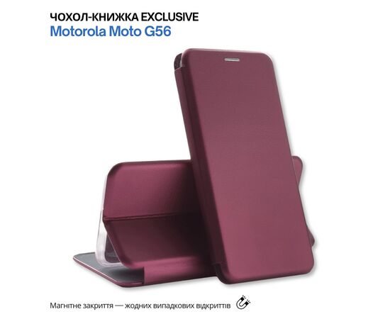 Чохол до мобільного телефона BeCover Exclusive Motorola Moto G56 Red Wine (715492), зображення 4