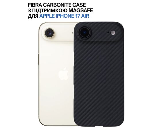 Чохол до мобільного телефона BeCover FIBRA Carbonite MagSafe Apple iPhone 17 Air Black (715407), зображення 7