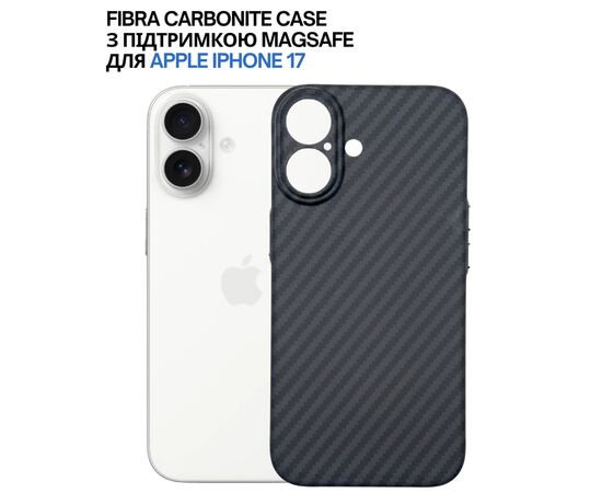 Чохол до мобільного телефона BeCover FIBRA Carbonite MagSafe Apple iPhone 17 Black (715406), зображення 7