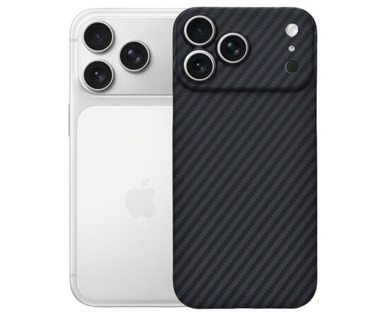 Чохол до мобільного телефона BeCover FIBRA Carbonite MagSafe Apple iPhone 17 Pro Black (715409)