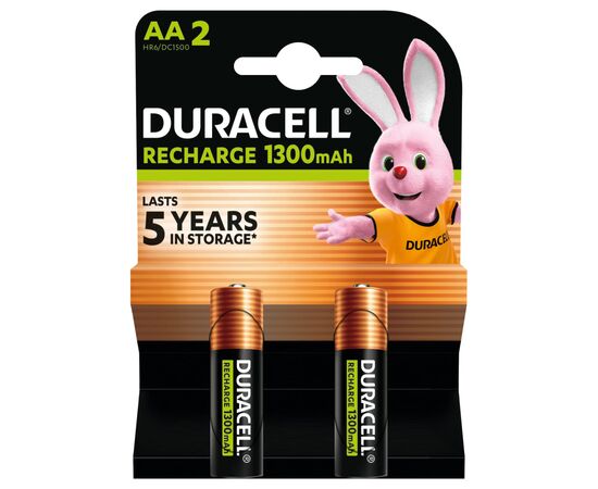 Аккумулятор Duracell AA HR6 1300mAh * 2 (5000394039186 / 81367175), изображение 2