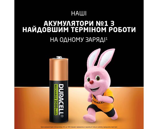 Акумулятор Duracell AA HR6 2500mAh * 4 (5000394057203 / 5007308), зображення 3