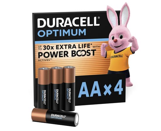 Батарейка Duracell Optimum AA лужні 4 шт. в упаковці (5015595)