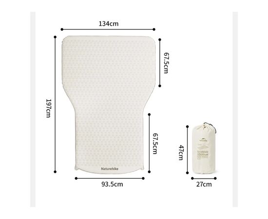 Туристический коврик Naturehike автомобільний CNK2450WS010, 197х134х6,5 см з вбудованою помпою (6976507663328), изображение 2