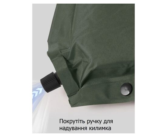 Туристический коврик Naturehike CNK2450WS020, самонадувний, 200х63х10 см, темно-зелений (6927595712733), изображение 6