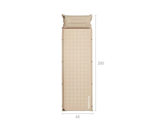 Туристичний килимок Naturehike CNK2550WS025, вологостійкий, 200х65х3 см, бежевий (6977465868824), зображення 2