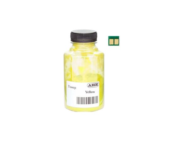 Тонер HP CLJ Pro 3203/3303, W2222A, chip, 40г Yellow ANK (50000774)