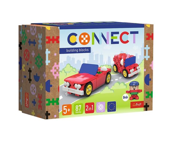 Конструктор Trefl Connect Cabriolet Delivery Truck 2 в 1, 87 элементов (5900511619706), изображение 5