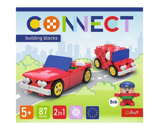 Конструктор Trefl Connect Cabriolet Delivery Truck 2 в 1, 87 элементов (5900511619706), изображение 6