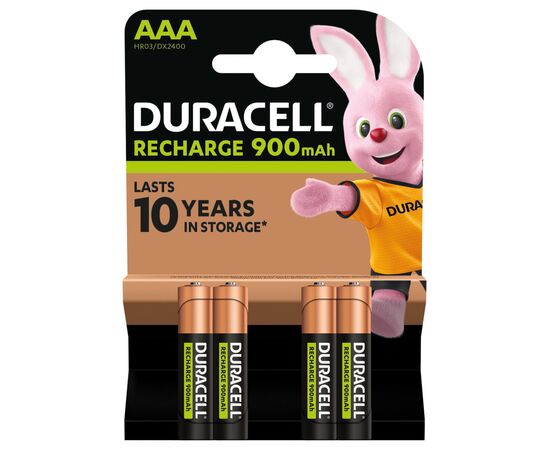 Аккумулятор Duracell AAA HR03 900mAh * 4 (5005015), изображение 2