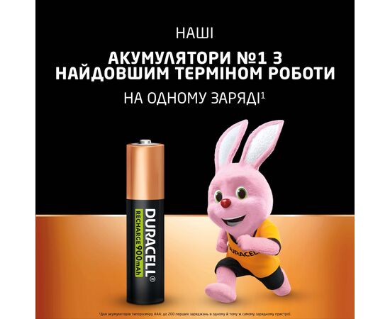 Аккумулятор Duracell AAA HR03 900mAh * 4 (5005015), изображение 3