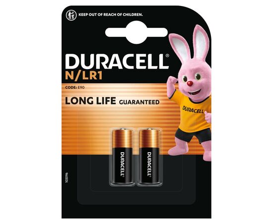 Батарейка Duracell N 1.5V щелочная, LR1/E90/4001/AM5/MN9100 2 шт. в упаковке (5007465), изображение 2