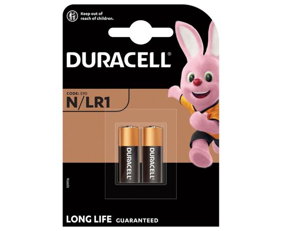 Батарейка Duracell N 1.5V щелочная, LR1/E90/4001/AM5/MN9100 2 шт. в упаковке (5007465)