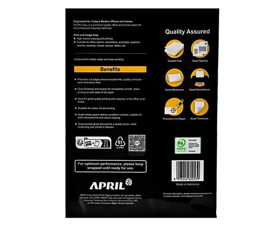 Бумага A4, 80 г, 500 л, APRIL EKON COPY класc C, APRIL (OP-EKON-A4-80-C), изображение 3