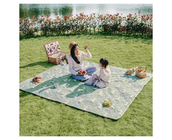 Туристичний килимок Naturehike для пікніка CNK2350WS010 145x170 см зелений з принтом (6976507661676), зображення 4